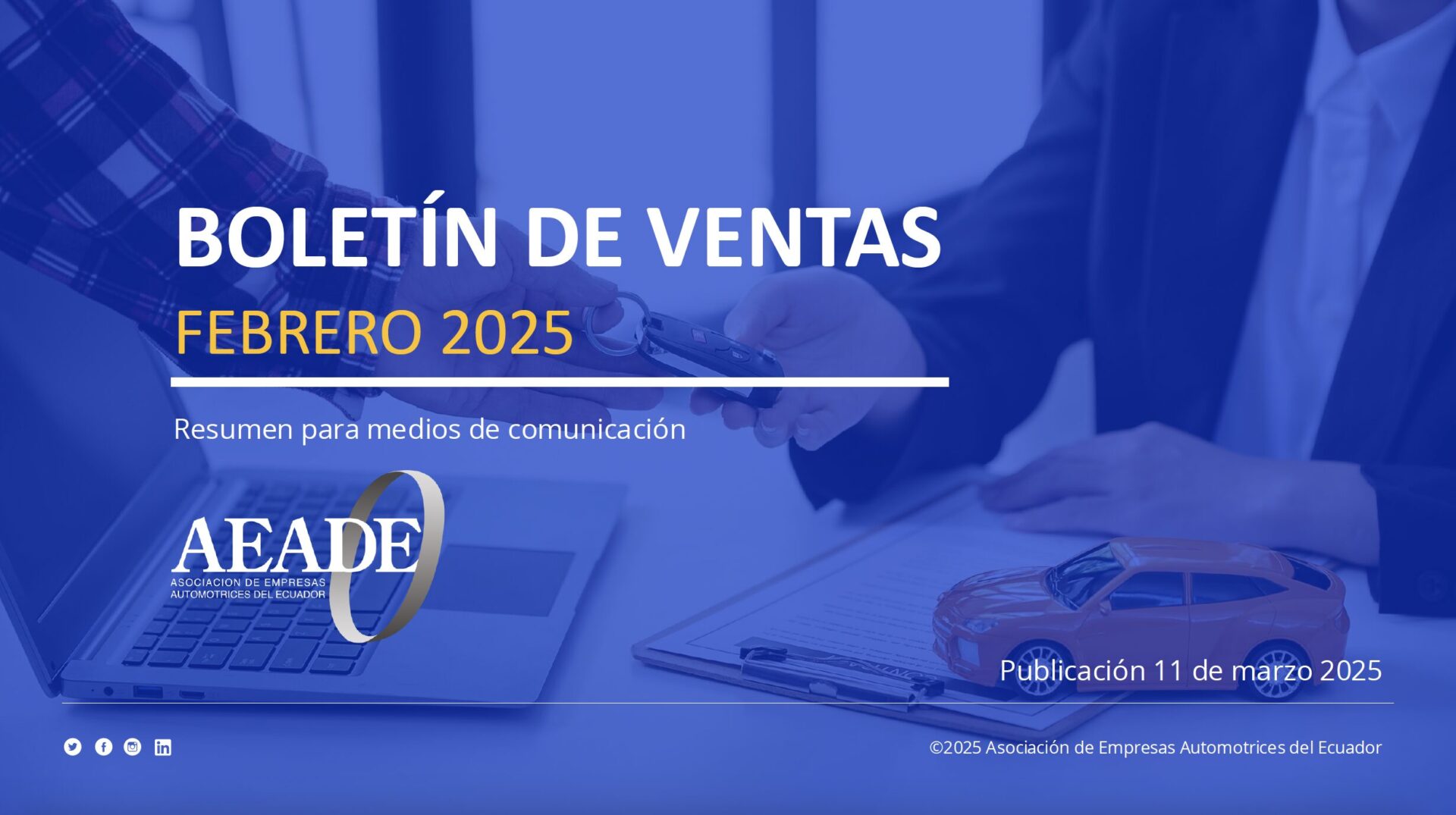 Boletín de ventas para prensa: ventas de vehículos – Marzo 2025