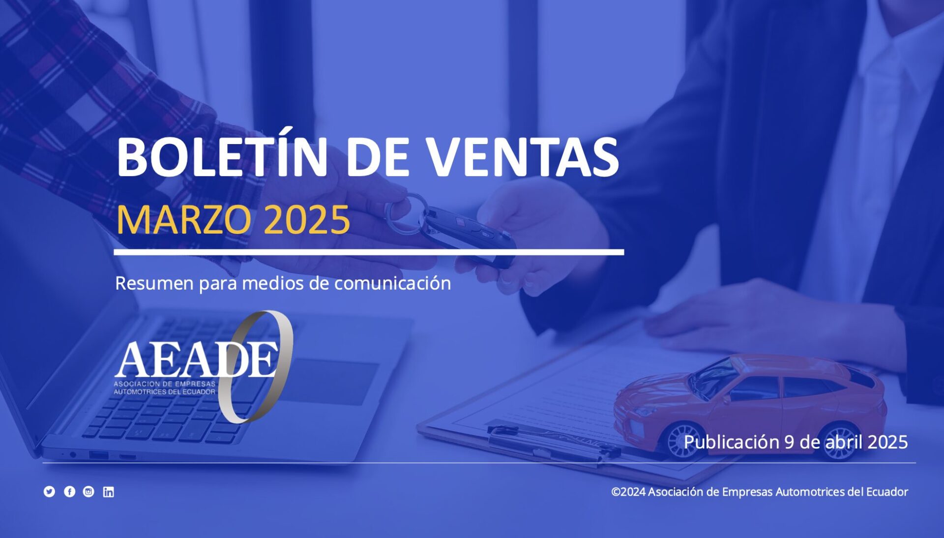 Boletín de ventas para prensa: ventas de vehículos – Marzo 2025