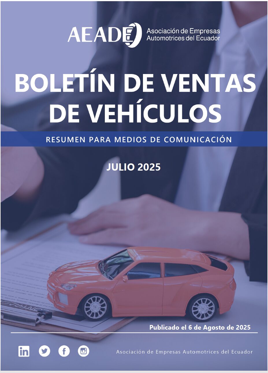 Boletín de ventas para prensa: ventas de vehículos – Julio 2025