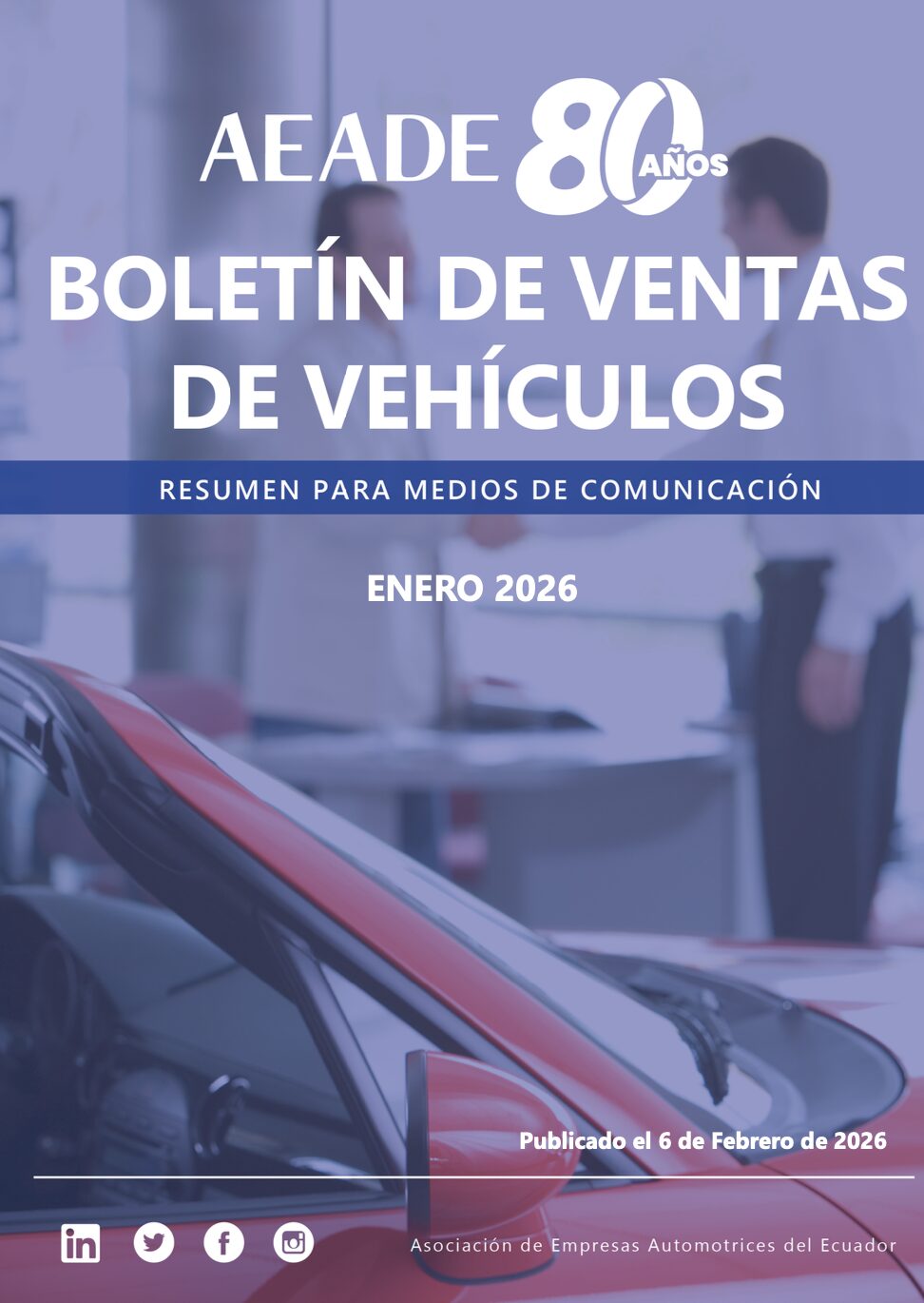 Boletín de ventas para prensa: ventas de vehículos – Enero 2026
