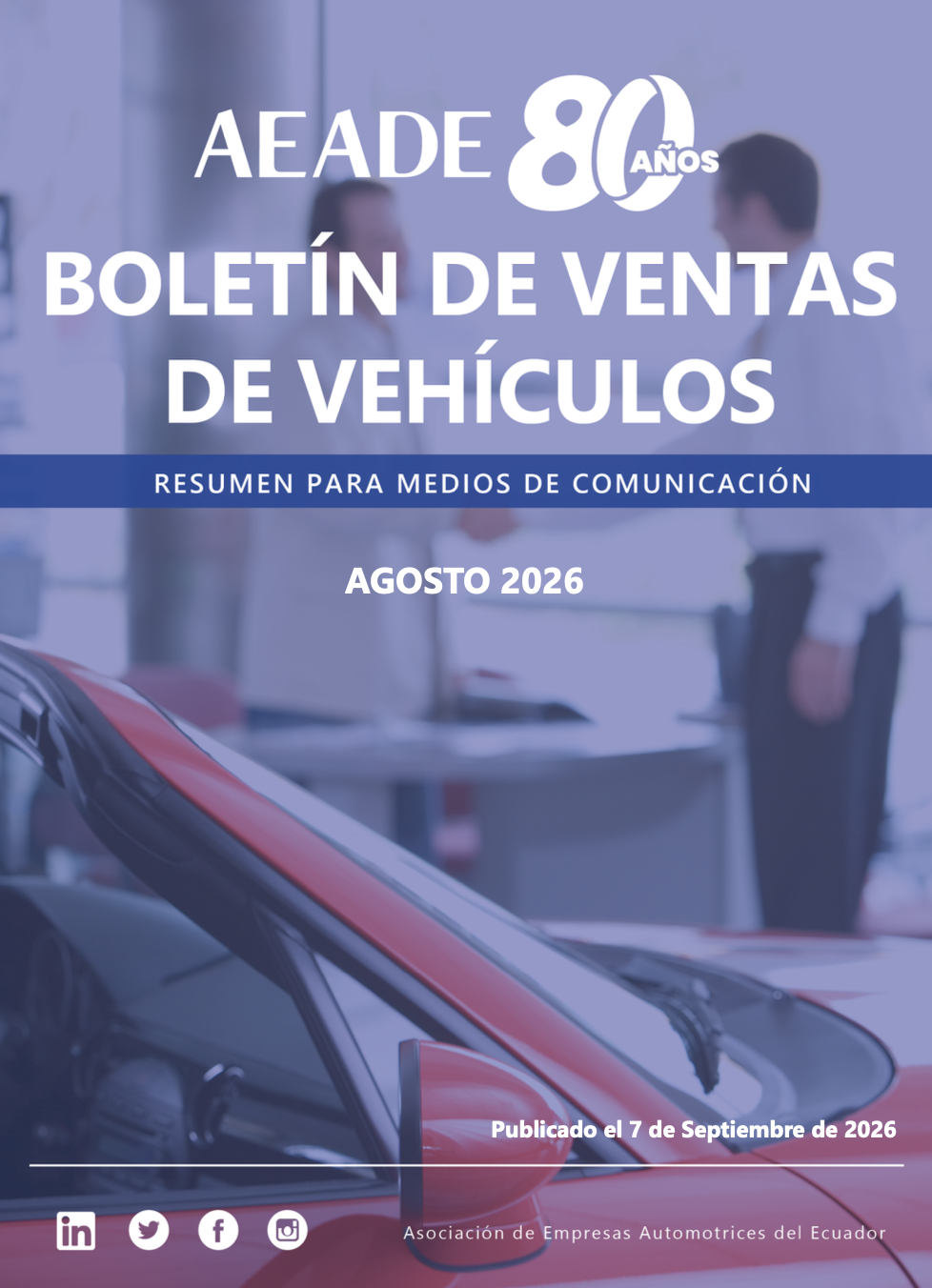 Boletín de ventas para prensa: ventas de vehículos Agosto 2026